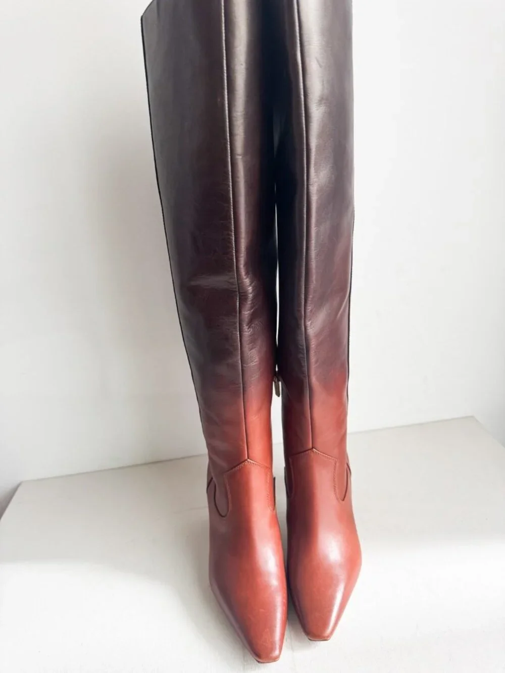 VINCE CAMUTO SHALIE 2 OVER-THE-KNEE BOOT Brown Ombré 7M WIDE CALF